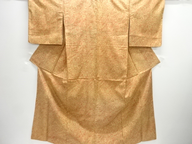 JAPANESE KIMONO / OSHIMA TSUMUGI / DYED / FLOWER 